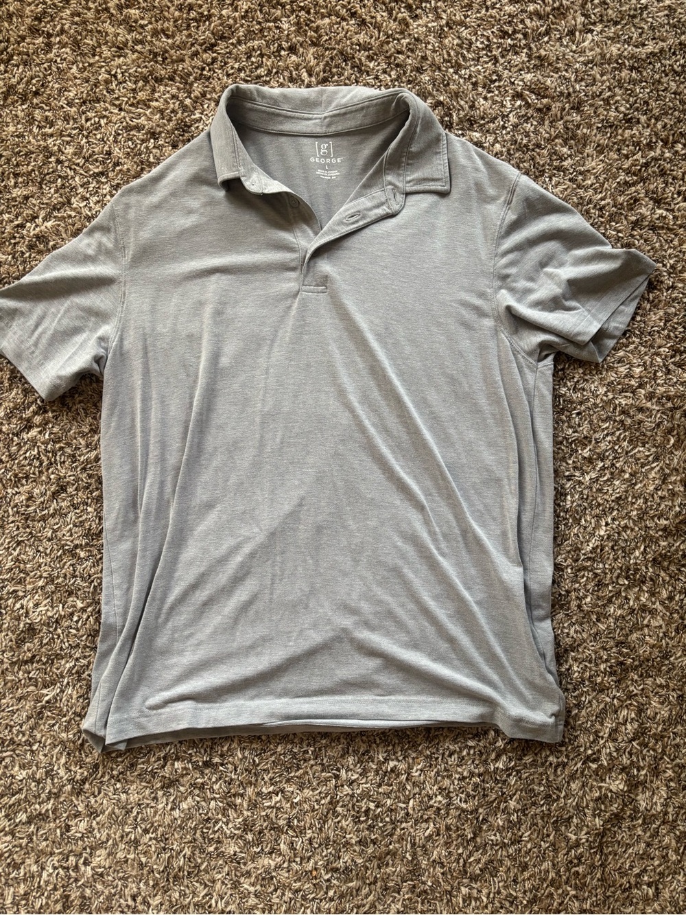 George Men's Gray Short-Sleeve Polo